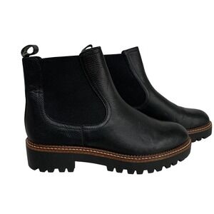 Caslon Miller Water Resistant Lug Chelsea Boot (Women) - black